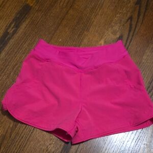 Lands' End Women's Athletic Shorts in Bright Pink